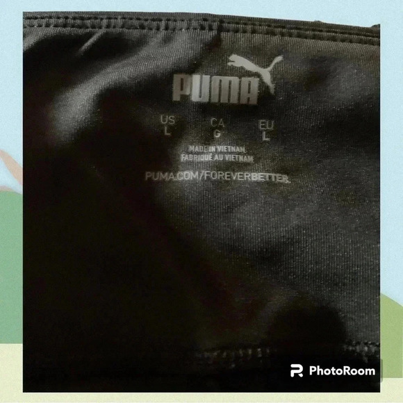 Puma Pink & Black Womens Workout Pants Size L - Picture 4 of 7